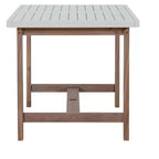 GDFStudio Lena 5 Piece Acacia Wood Outdoor Dining Set with 59 Rectangular Table and Umbrella Hole