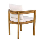 Christopher Knight Home Zariah 5 Piece Patio Rustic Acacia Wood Dining Set with Cushions and Slatted Table