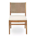 Christopher Knight Home Zola Modern 6 Piece Patio Acacia Dining Chairs with Wicker Backrest and Slatted Table Set