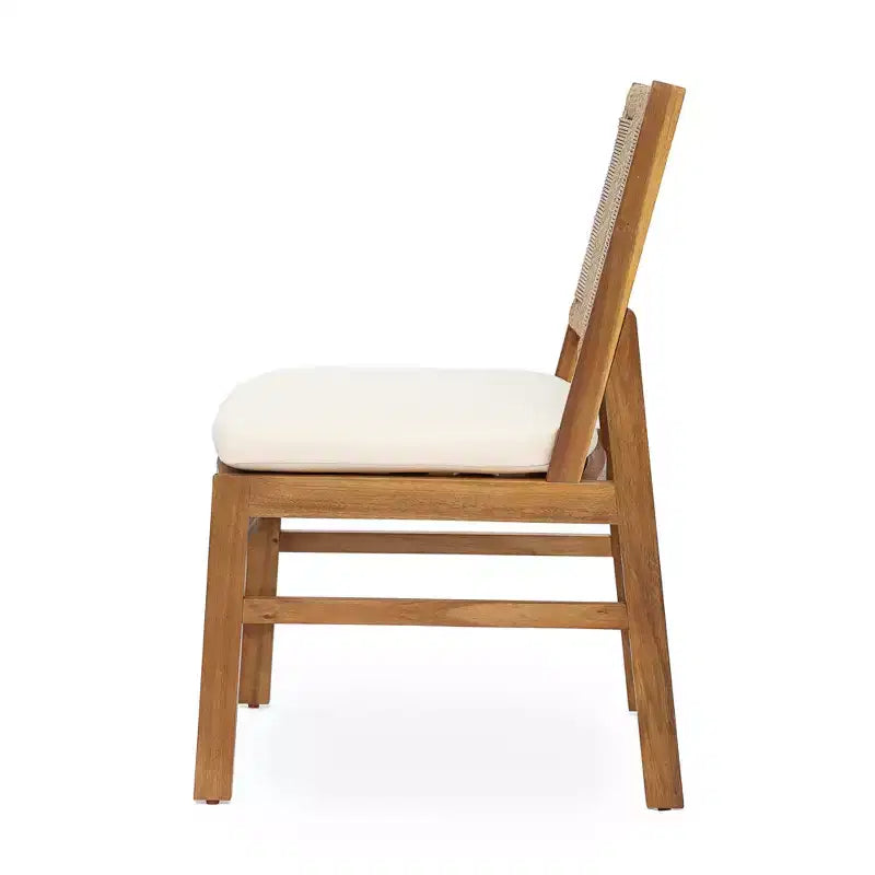 Christopher Knight Home Zola Modern 6 Piece Patio Acacia Dining Chairs with Wicker Backrest and Slatted Table Set