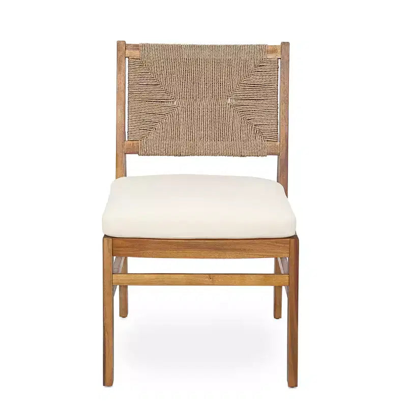 Christopher Knight Home Zola Modern 6 Piece Patio Acacia Dining Chairs with Wicker Backrest and Slatted Table Set