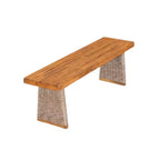 Christopher Knight Home Zola Modern 6 Piece Patio Acacia Dining Chairs with Wicker Backrest and Slatted Table Set