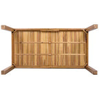 5/7PCS Outdoor Dining Set Patio Dining Furniture Set with 4/6 Rattan Arm Chairs & Weather-Resistant Acacia Wood Table, Natural - ModernLuxe