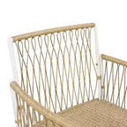 5/7PCS Outdoor Dining Set Patio Dining Furniture Set with 4/6 Rattan Arm Chairs & Weather-Resistant Acacia Wood Table, Natural - ModernLuxe