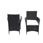 GDFStudio Edie Modern Acacia Wood and Metal 5-Piece Outdoor Dining Table Set With 4 Chairs