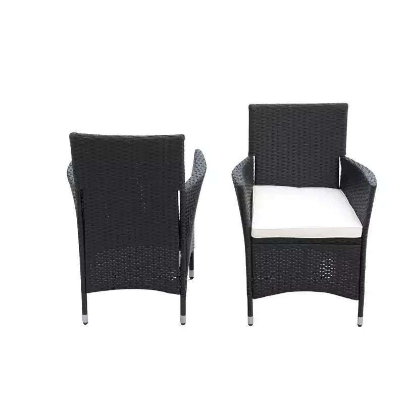 GDFStudio Edie Modern Acacia Wood and Metal 5-Piece Outdoor Dining Table Set With 4 Chairs