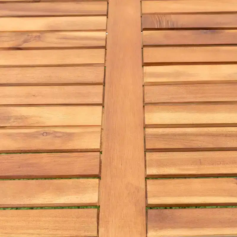 GDFStudio Edie Modern Acacia Wood and Metal 5-Piece Outdoor Dining Table Set With 4 Chairs