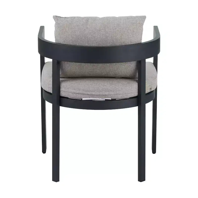 Christopher Knight Home Elko Modern 7 Piece Outdoor Acacia Wood Slatted Dining Table with Aluminum Chairs and Cushions