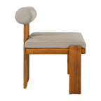 Christopher Knight Home Javier Modern 5 Piece Patio Acacia Upholstered Dining Set with Round Back and Slatted Table