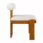 Christopher Knight Home Javier Modern 5 Piece Patio Acacia Upholstered Dining Set with Round Back and Slatted Table