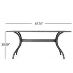 Christopher Knight Home Alistair 7 Piece Outdoor Aluminium Swivel Dining Chairs with Expandable Table