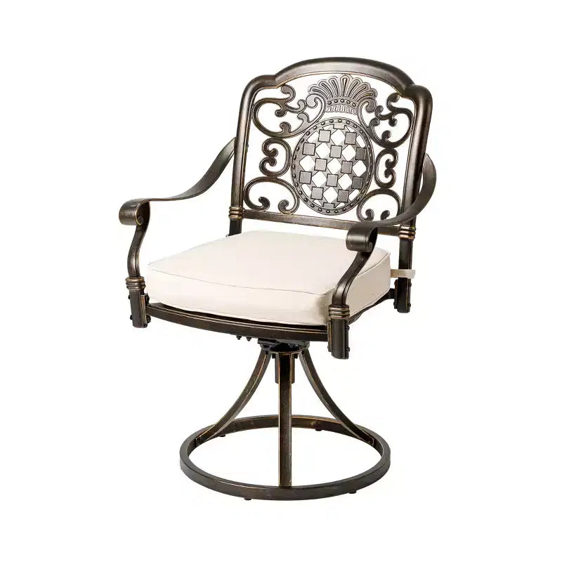 Christopher Knight Home Alistair 7 Piece Outdoor Aluminium Swivel Dining Chairs with Expandable Table