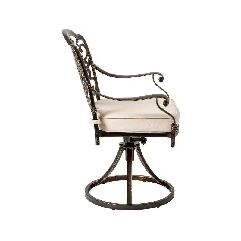 Christopher Knight Home Alistair 7 Piece Outdoor Aluminium Swivel Dining Chairs with Expandable Table