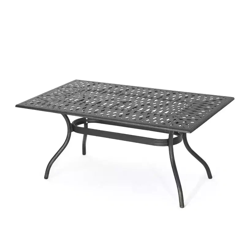 Christopher Knight Home Alistair 7 Piece Outdoor Aluminium Swivel Dining Chairs with Expandable Table