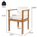 Christopher Knight Home Merlin Patio Rustic 7-Piece Acacia Wood Outdoor Expandable Dining Set with Cushioned Dining Chairs