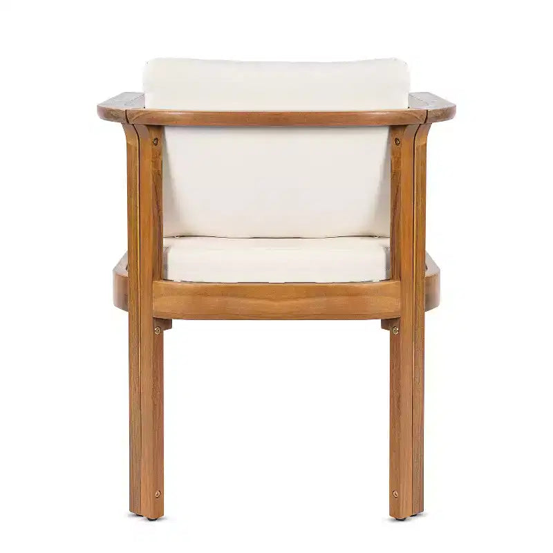 Christopher Knight Home Merlin Patio Rustic 7-Piece Acacia Wood Outdoor Expandable Dining Set with Cushioned Dining Chairs