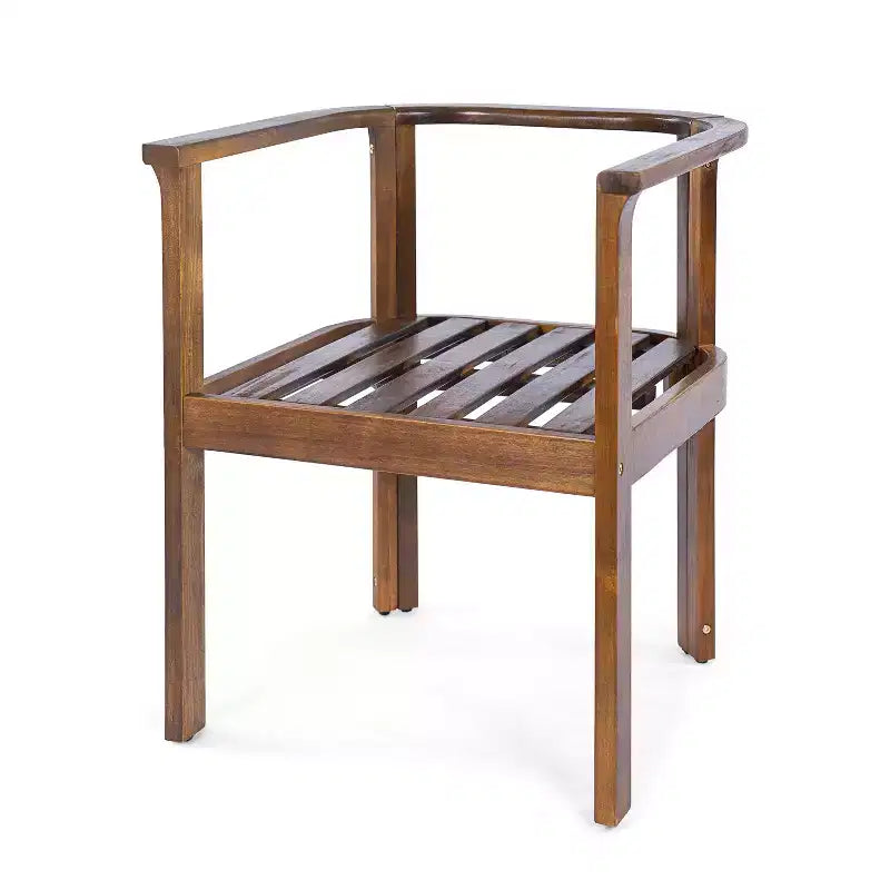 Christopher Knight Home Merlin Patio Rustic 7-Piece Acacia Wood Outdoor Expandable Dining Set with Cushioned Dining Chairs