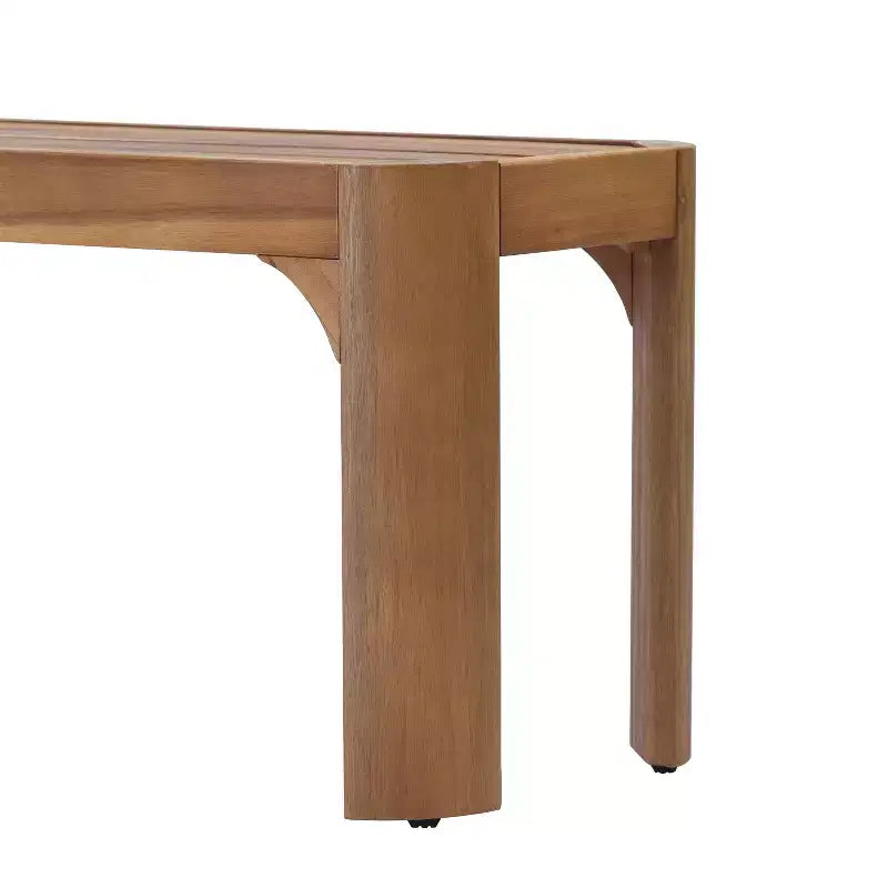 Christopher Knight Home Bao Modern 3 Piece Acacia Wood Patio Dining Set with Slatted Design