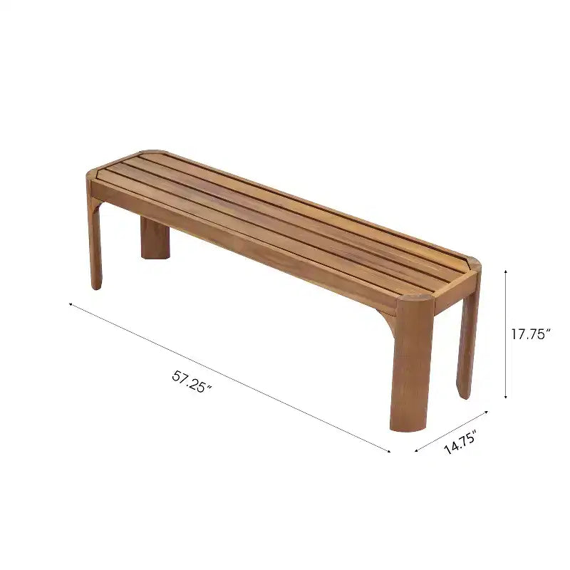 Christopher Knight Home Bao Modern 3 Piece Acacia Wood Patio Dining Set with Slatted Design