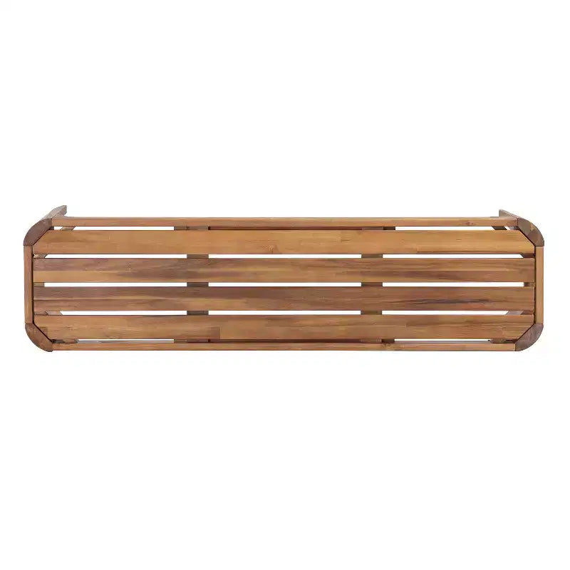 Christopher Knight Home Bao Modern 3 Piece Acacia Wood Patio Dining Set with Slatted Design