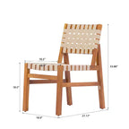 Christopher Knight Home Ratchanon Modern 7 Piece Acacia Wood Patio Dining Set with PE Woven Rope and Slatted Table