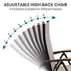 Crestlive Products 13PCS Patio Dining Set Aluminum X-Base Table and Reclining Chairs Designed for Gatherings