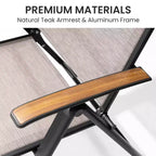 Crestlive Products 13PCS Patio Dining Set Aluminum X-Base Table and Reclining Chairs Designed for Gatherings