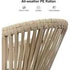 PURPLE LEAF Outdoor Dining Set with Patio Aluminium Dining Table and Wicker Rattan Chairs
