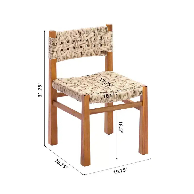 Christopher Knight Home Arman Modern 6 Piece Acacia Patio Dining Set with Wicker and Slatted Design
