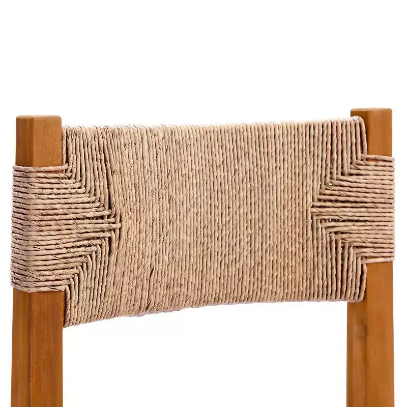 Christopher Knight Home Yasmin Modern 6 Piece Acacia Patio Dining Set with Wicker and Slatted Design