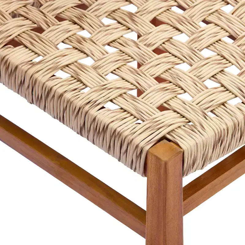 Christopher Knight Home Yasmin Modern 6 Piece Acacia Patio Dining Set with Wicker and Slatted Design
