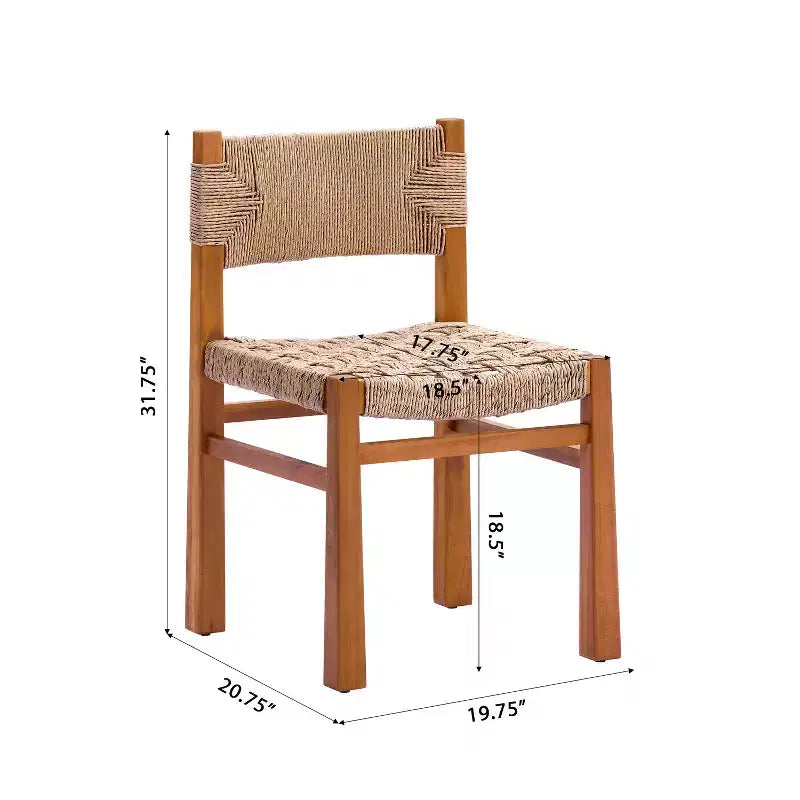 Christopher Knight Home Yasmin Modern 6 Piece Acacia Patio Dining Set with Wicker and Slatted Design