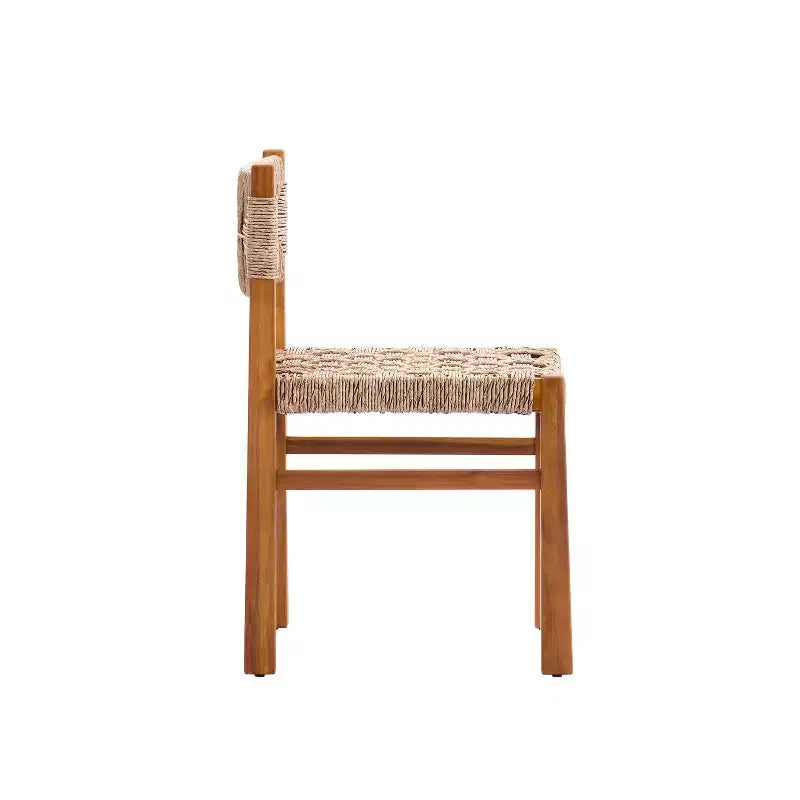 Christopher Knight Home Yasmin Modern 6 Piece Acacia Patio Dining Set with Wicker and Slatted Design