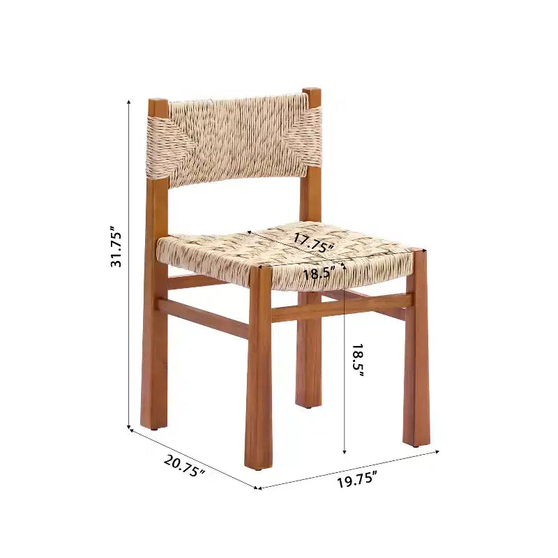 Christopher Knight Home Roya Modern 7 Piece Acacia Patio Dining Set with Wicker and Slatted Design