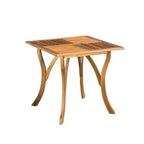 Christopher Knight Home Danio Modern 5 Piece Outdoor Acacia Wood Dining Set with Slatted Table and Wicker Back