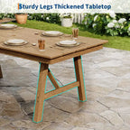 Garvee Outdoor Patio Dining Table Set for 6, 7 Piece HDPE Dining Tables Set with Umbrella Hole, Aluminum Frame, All-Weather 6 Garden Dining Chairs