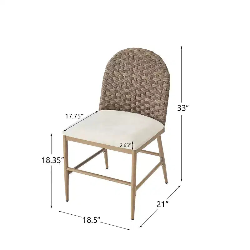 Christopher Knight Home Dori Modern 7 Piece Patio Rubberwood and Iron Dining Set with Oval Table and PE Rattan Design