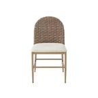 Christopher Knight Home Dori Modern 7 Piece Patio Rubberwood and Iron Dining Set with Oval Table and PE Rattan Design