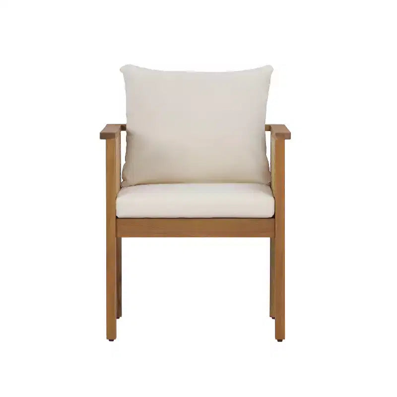 Christopher Knight Home William 7 Piece Patio Rustic Acacia Wood Rattan Dining Chairs with Slatted Table