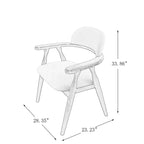 Christopher Knight Home Qinon Modern 7 Piece Patio Rubberwood Dining Set with Oval Table and Curved Backrest