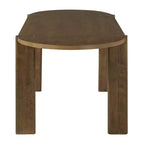 Christopher Knight Home Qinon Modern 7 Piece Patio Rubberwood Dining Set with Oval Table and Curved Backrest