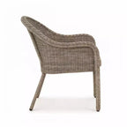 Martha Stewart All-Weather 62 Aluminum Patio Table with 6 Rattan Wicker Stack Chairs - Gray