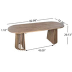 Christopher Knight Home Bobby 7 Piece Farmhouse Patio Acacia Wood Rattan Dining Set