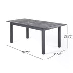 Christopher Knight Home Putra Modern 7 Piece Acacia Dining Set with Expandable Slatted Table and Cushions