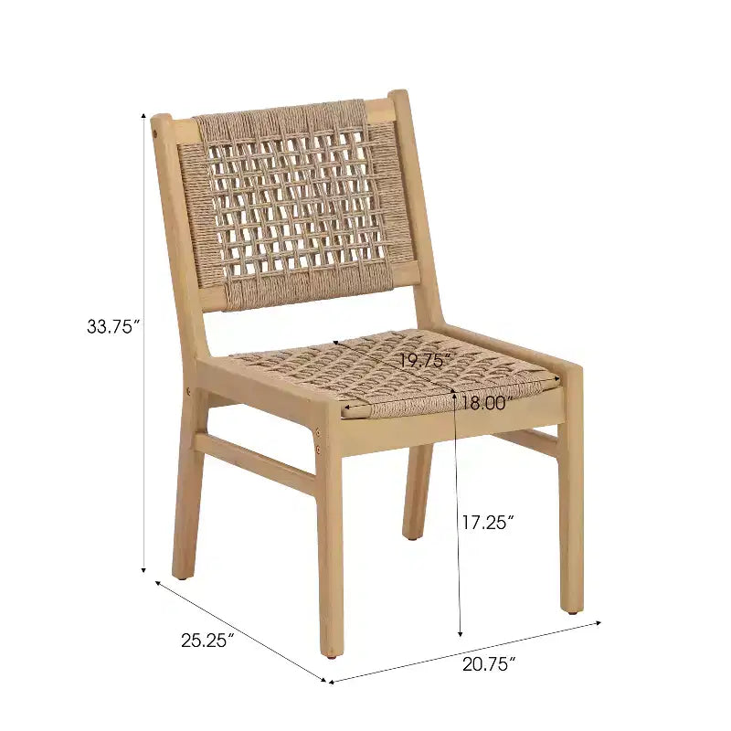 Christopher Knight Home Oksana Farmhouse 7 Piece Patio Acacia Dining Set with Rectangular Slatted Table and Wicker Design