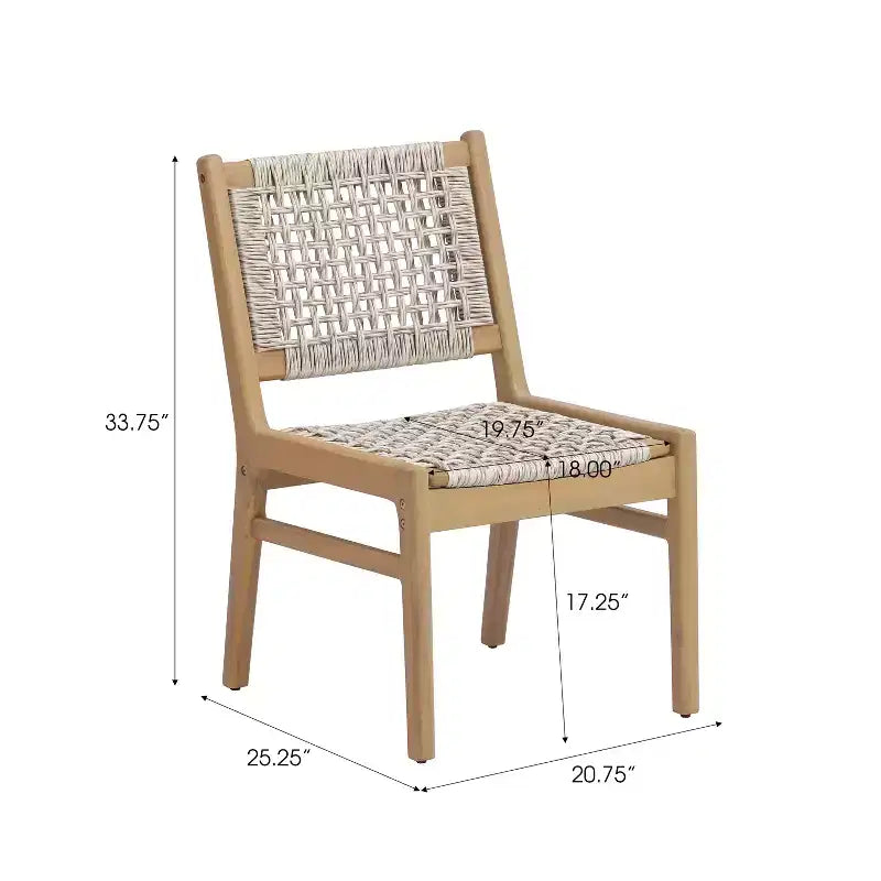 Christopher Knight Home Oksana Farmhouse 7 Piece Patio Acacia Dining Set with Rectangular Slatted Table and Wicker Design