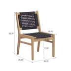 Christopher Knight Home Oksana Farmhouse 7 Piece Patio Acacia Dining Set with Rectangular Slatted Table and Wicker Design