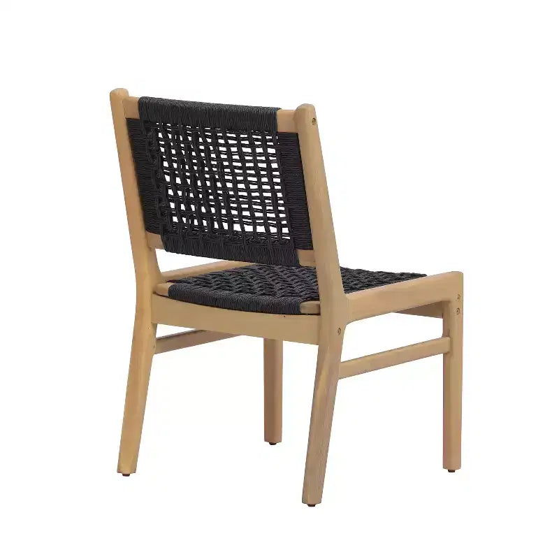 Christopher Knight Home Oksana Farmhouse 7 Piece Patio Acacia Dining Set with Rectangular Slatted Table and Wicker Design