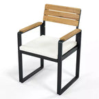 ModernLuxe 6pcs Outdoor Dining Set for 6-7, Patio Furniture Set Garden Dining Table&Chair Set with Cushions & Weather-Resistant Frame