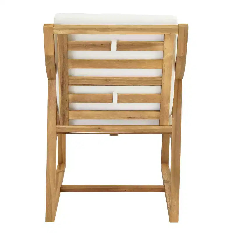 GDFStudio Rhodes 5-Piece Acacia Wood Patio Dining Set with Umbrella Hole